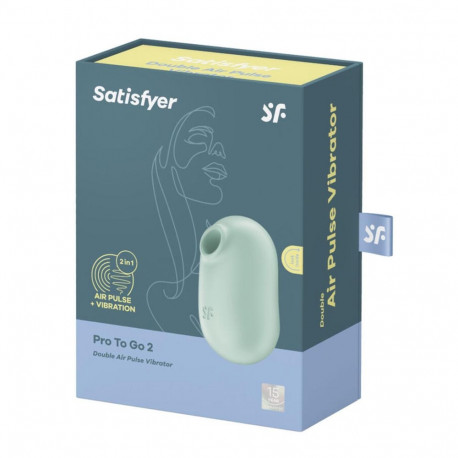 Satisfyer vibraator Pro To Go 2 Air Pulse topelt, mündiroheline