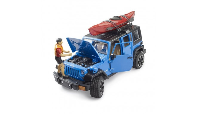 Vehicle Jeep Wrangler Rubicon with kayak and figurine