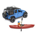 Vehicle Jeep Wrangler Rubicon with kayak and figurine