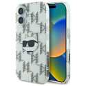 Karl Lagerfeld case for iPhone 16 6,1" KLHCP16SHKLPCHT transparent Hard IML Choupette Head Electropl