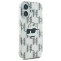 Karl Lagerfeld case for iPhone 16 6,1" KLHCP16SHKLPCHT transparent Hard IML Choupette Head Electropl