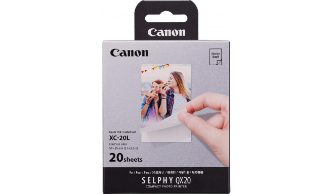 Canon photo paper + ink cartridge XC-20L 54x85mm 20 sheets