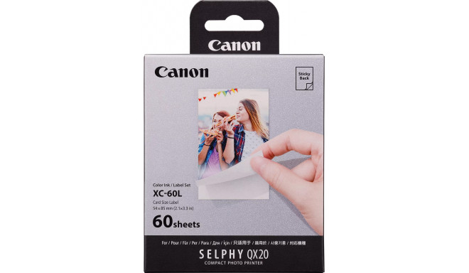 Canon photo paper + ink cartridge XC-60L 54x85mm 60 sheets