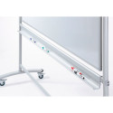 Mobile Whiteboard - H 120 x W 180 cm - white coated on both sides, movable with 4 castors