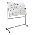 Mobile Whiteboard - H 120 x W 180 cm - white coated on both sides, movable with 4 castors