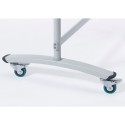 Mobile Whiteboard - H 120 x W 180 cm - white coated on both sides, movable with 4 castors