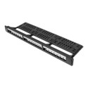 LANBERG PPKS-1124-B Lanberg keystone Patch Panel 19 with organizer, 24 port  1U, black