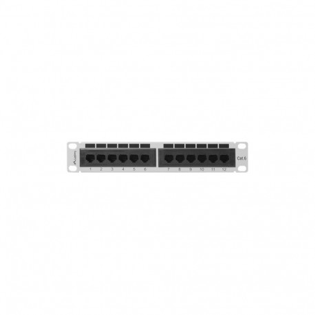 LANBERG PPU6-9012-S Lanberg Patch Panel 10, 12 port 1U, cat.6, grey