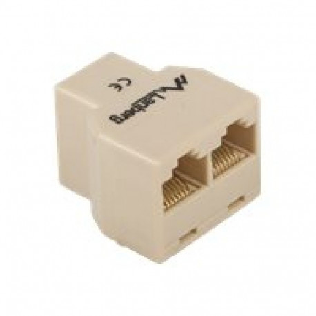 LANBERG AD-RJ45-2RJ45-OU Lanberg RJ45 inline coupler RJ45->2XRJ45