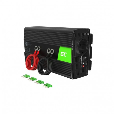 GREEN CELL auto voolu muundur 12V kuni 230V 1000W/2000W puhas siinuslaine