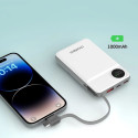 CHOETECH 10000mAh LED display power bank with Type-c and lightning port cable with magnetic wireless