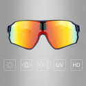 Rockbros 10134PL polarizing cycling glasses - blue