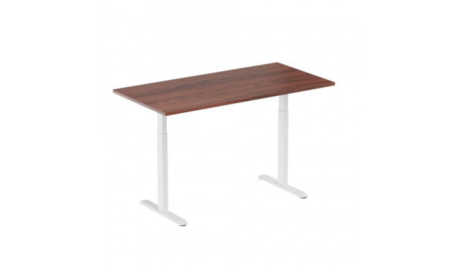 Adjustable Height Table Up Up Bjorn White, Table top M Dark Walnut