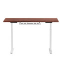 Adjustable Height Table Up Up Bjorn White, Table top L Dark Walnut