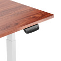 Adjustable Height Table Up Up Bjorn White, Table top L Dark Walnut