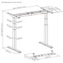 Adjustable Height Table Up Up Thor Black, Table top M Black