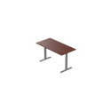 Adjustable Height Table Up Up Thor Gray, Table top L Dark Walnut