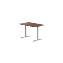 Adjustable Height Table Up Up Bjorn Gray, Table top M Dark Walnut