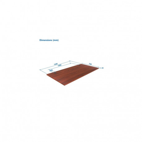 Up Up Table top L Dark Walnut, 1500x750x25mm (Laminated particle board)