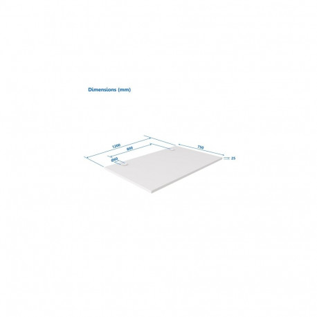 Up Up Table top M White, 1200x750x25mm (Laminated particle board)