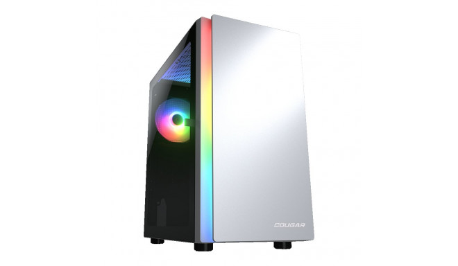 COUGAR | Purity RGB White | PC Case | Mini Tower / TG Front Panel with ARGB strip / 1 x ARGB Fan / 3