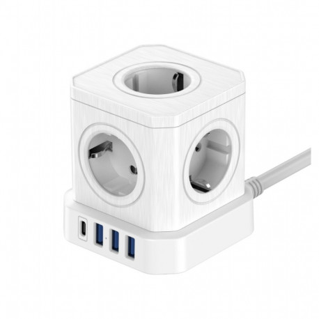 Power Strip - Newell GaN Power Cube 9in1 White