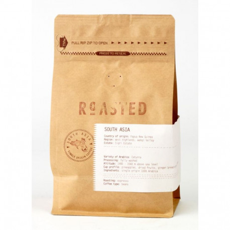 ROASTED ESPRESSO, Kohv Paapua Uus Guinea, 100% araabika kohvioad 250g