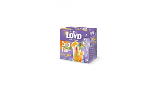 Külm tee LOYD Cold Infusion, apelsini ja salveimaitseline, 12 x 2,5 g