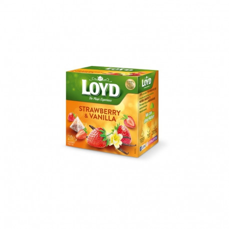 Tee LOYD maasika- ja vaniljemaitseline 20 x 2 g