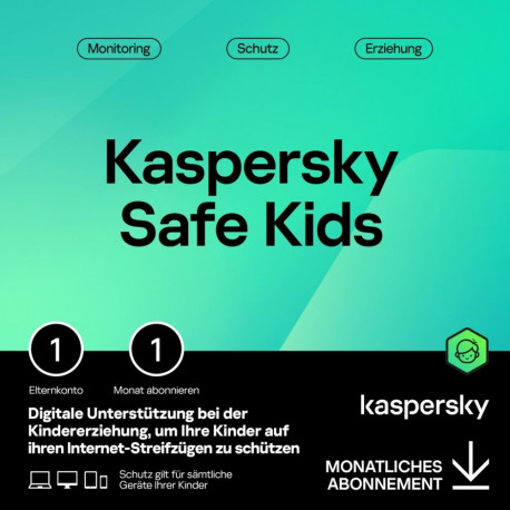 Kaspersky Safe Kids 1 kasutaja 1 kuu tellimus ESD-allalaadimine