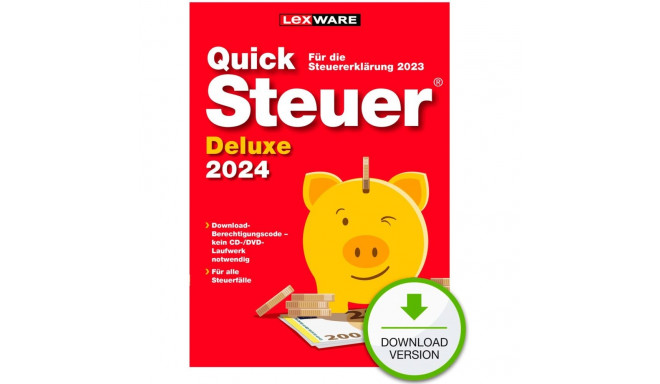 "Lexware Quicksteuer Deluxe 2024 - 1 Device, bis zu 5 Steuererklärungen - ESD-DownloadESD"