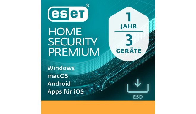 "ESET Home Security Premium - 3 User, 1 Year - ESD-DownloadESD"