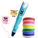 Fusion 3D printing pen | figures magazine | 5m  x 22 colors of PLA material | gift box