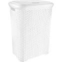 Orion laundry basket Laundry basket bathroom container for clothes underwear with cover 55 l white