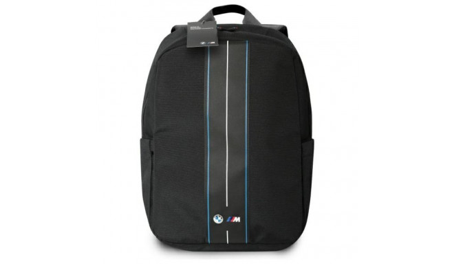 BMW Backpack BMBP15COMPVSKL 16" Black Nylon Blue Stripe