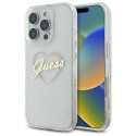 Guess GUHCP16LHCHGSPT iPhone 16 Pro 6.3" transparent hardcase IML Heart