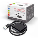 USB 3.0 - SATA III adapter 3.5"/2.5" ketastele toiteallikaga Must