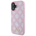 Guess GUHMP16SPGPYSP iPhone 16 6.1" roosa kõvakorpus Peony Script MagSafe