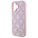 Guess GUHMP16SPGPYSP iPhone 16 6.1" roosa kõvakorpus Peony Script MagSafe