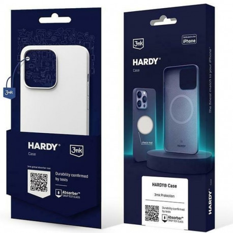 3MK Hardy Case iPhone 15 Plus / 14 Plus 6.7" hõbevalge/hõbevalge MagSafe