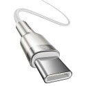 Baseus Type-C - Type-C cable Cafule Series Metal Fast charge/data 100W (20V/5A) 1m White (CATJK-C02)