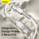 Baseus Type-C - Type-C cable Cafule Series Metal Fast charge/data 100W (20V/5A) 1m White (CATJK-C02)