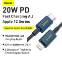 Baseus Type-C - Lightning Superior Series fast charging data cable PD 20W 1m Blue (CATLYS-A03)