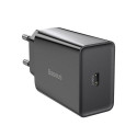 Baseus Travel Charger Speed Mini 1C Quick Charger 20W EU Black (CCFS-SN01)