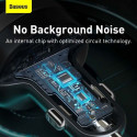 Baseus Car Charger Bluetooth FM Transmitter Enjoy Car with LED display Wireless U+U+3,5mm audio+TF M