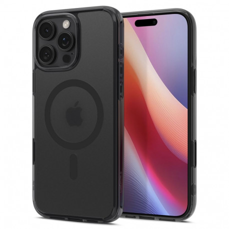 Kaitseümbris Ultra Hybrid T (MagFit + Camera Control), Apple iPhone 16 Pro Max, tume läbipaistev tum