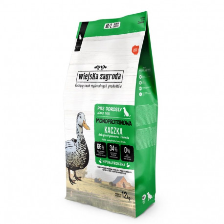 WIEJSKA ZAGRODA kuiv koeratoit monoproteiiniline pardilihaga 12kg