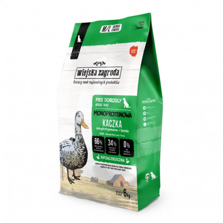 WIEJSKA ZAGRODA monoproteiiniga kuiv koeratoit pardiga, 6kg