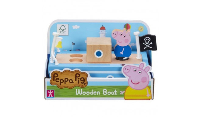 PROMO Peppa Pig - Puidust paat Peppa Pig figuuriga