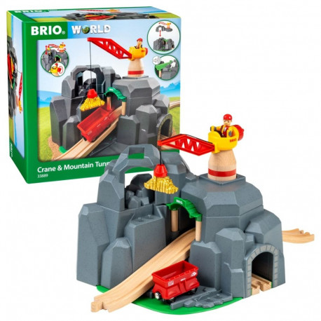 BRIO World mängukomplekt kraana ja mäetunnel